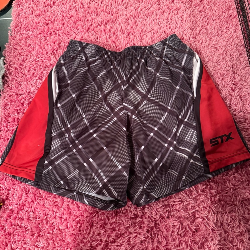 STX Plaid Boys Athletic/Lacrosse Shorts
